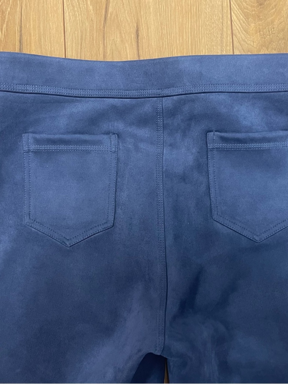 Marc New York Blue Faux Suede Leggings Pants Size Medium Stretch Pull-On - Picture 9 of 12